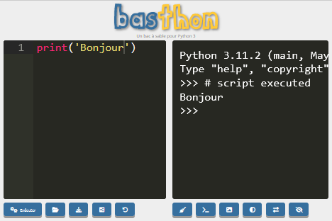 Console brython