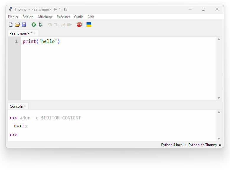Console Python